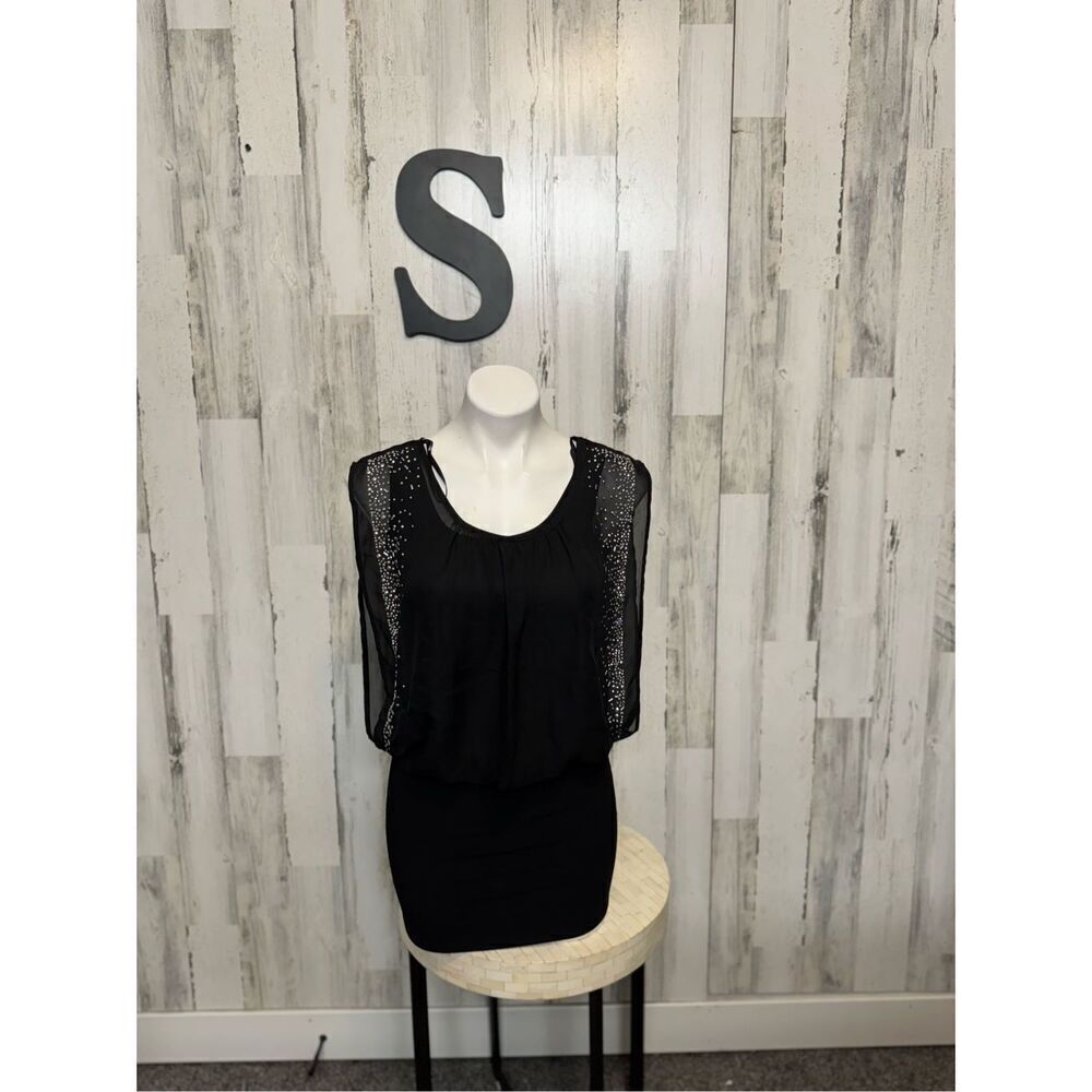 Deb black mini dress